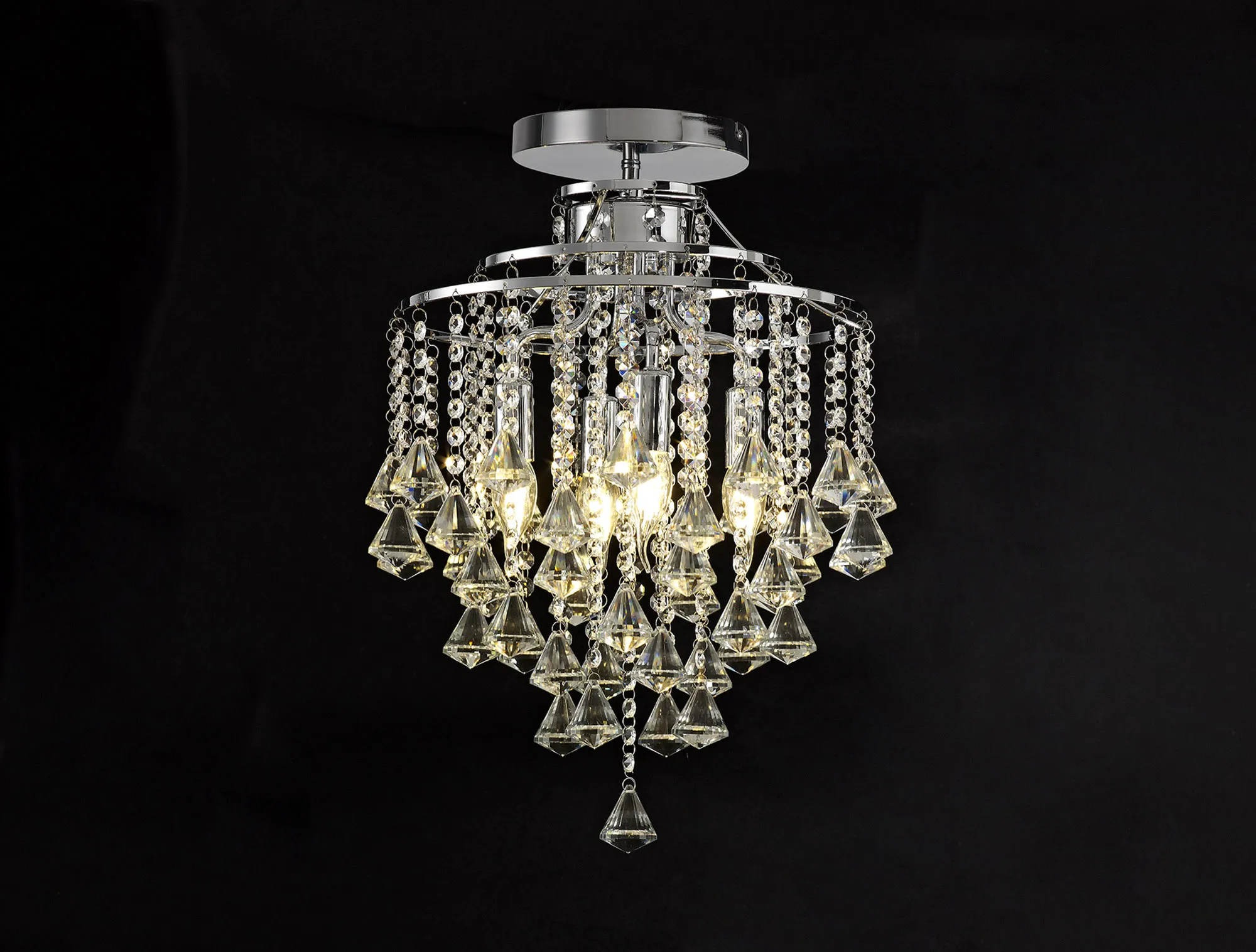 IL30770  Inina Crystal Ceiling 4 Light Polished Chrome